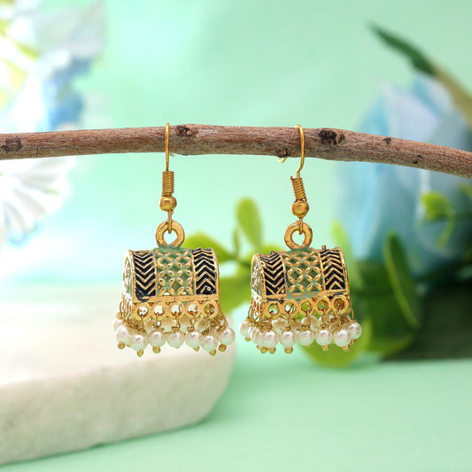 Light Green Color Palki Mint Meena Earrings Featuring Beautiful Jewelry Craft