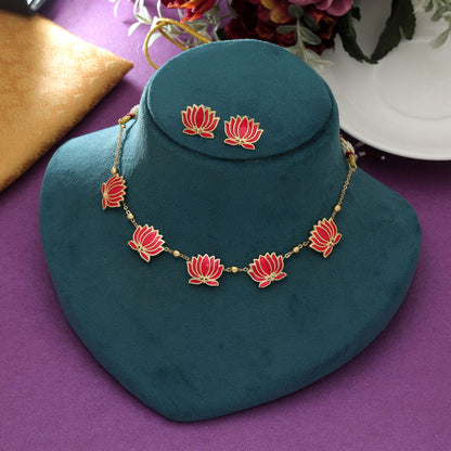 Rani Color Meenakari Halskettenset – elegante, festliche, traditionelle, ethnische Schmuckkollektion