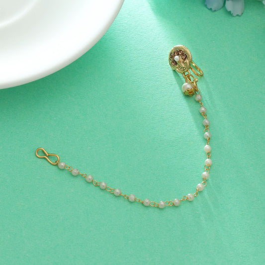 Goldfarbene Nasennadel Traditionelles, elegantes Braut-Nasen-Schmuckdesign