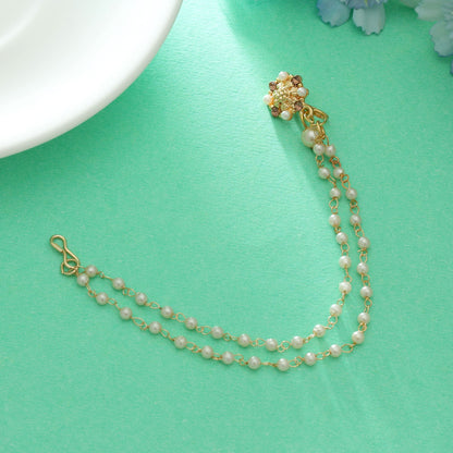 Goldfarbene Nasenring Royaler Traditioneller Hochzeitsschmuck Design