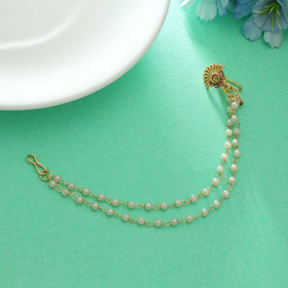 Goldfarbene Nasennath Elegantes ethnisches Statement-Schmuckdesign