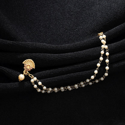 Goldfarbene Nasennath Elegantes ethnisches Statement-Schmuckdesign