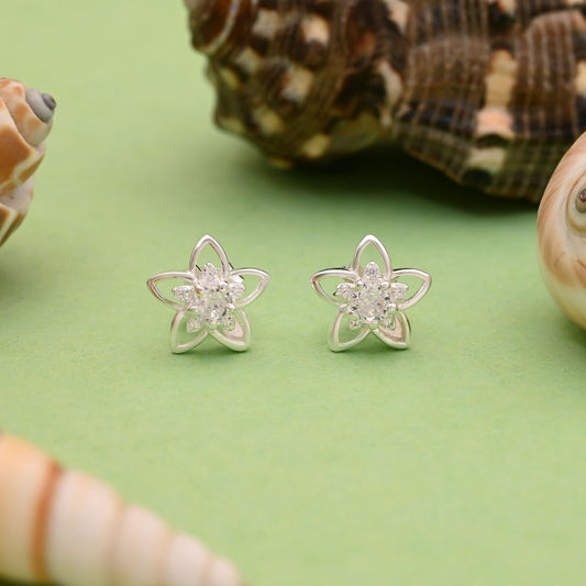 Silver Color 925 Silver Stud Earrings (OME102SLV)