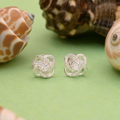 Silver Color 925 Silver Stud Earrings (OME103SLV)