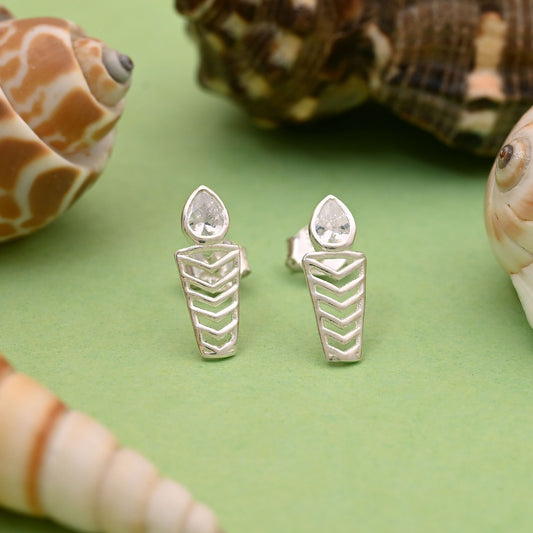 Silver Color 925 Silver Stud Earrings (OME108SLV)