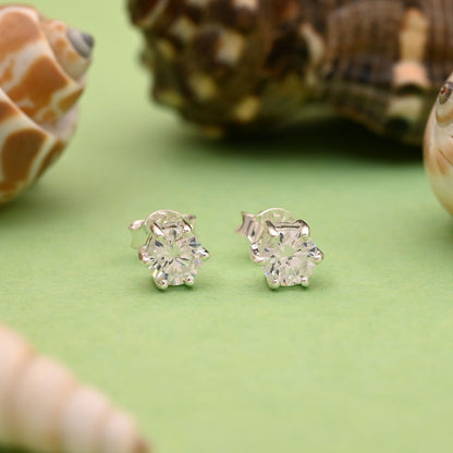 Silver Color 925 Silver Stud Earrings (OME109SLV)