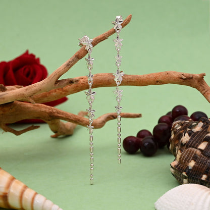 Silberfarbene Tropfenohrringe aus 925er Silber (OME110SLV)