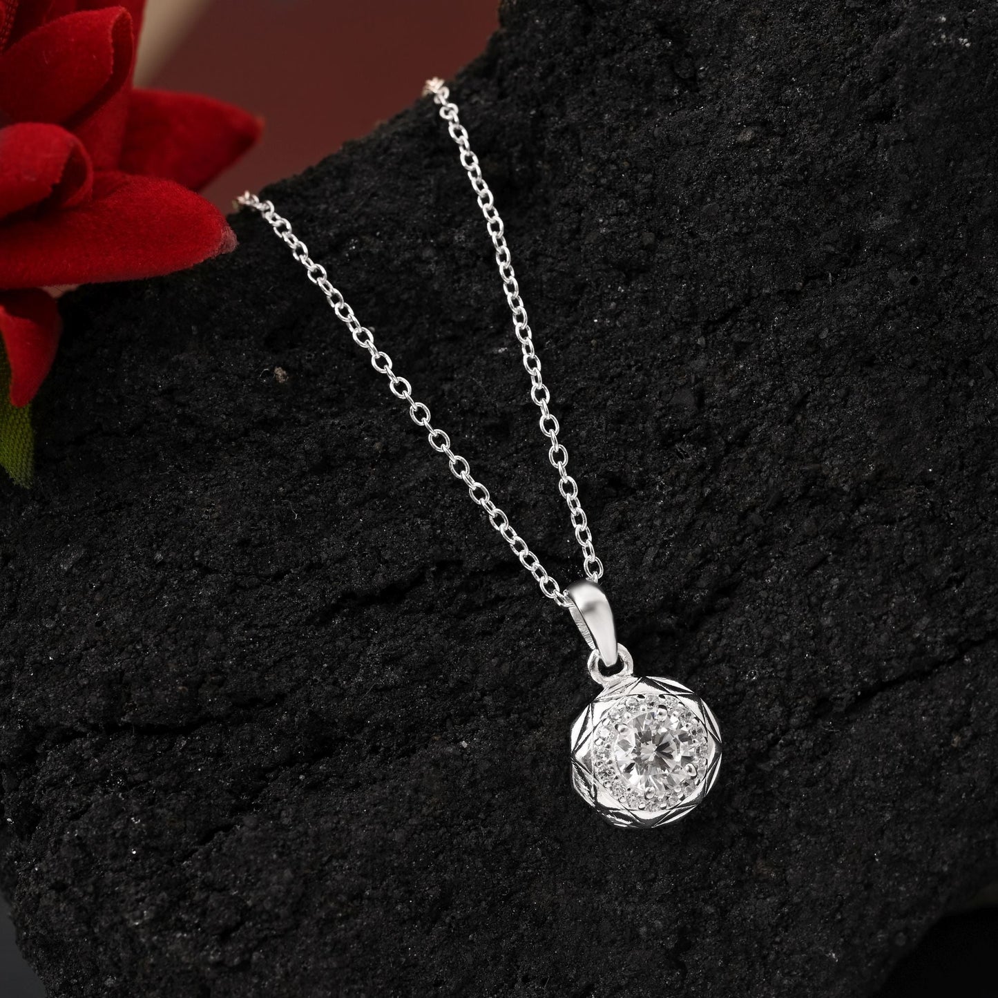 Silver Color 925 Silver Pendant (OMP101SLV)