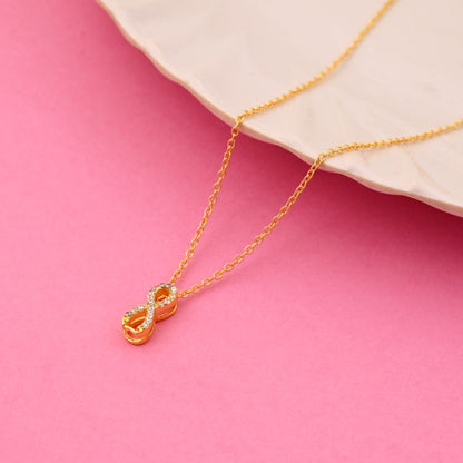 White Color 925 Gold Plated Silver Pendant (OMP114WHT)