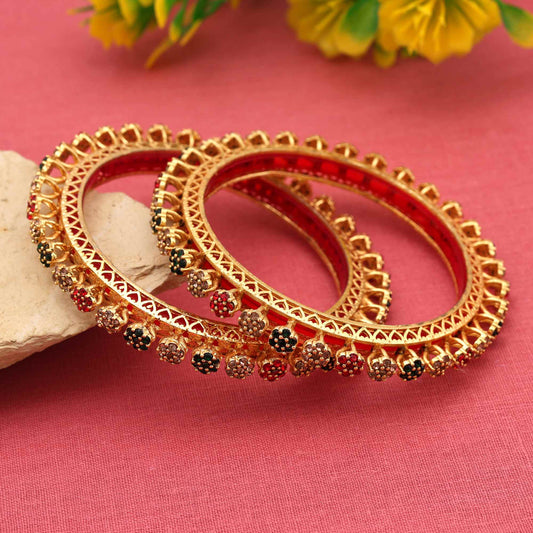 Multi Color Gold Plated Bangle