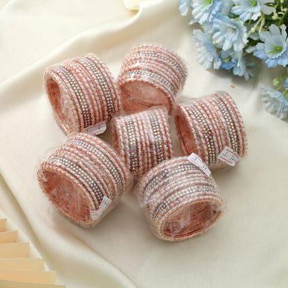 White Color 6 Set Of Bangle Size: (2 Set Of 1.12, 2 Set Of 1.14, 2 Set Of 2.0)