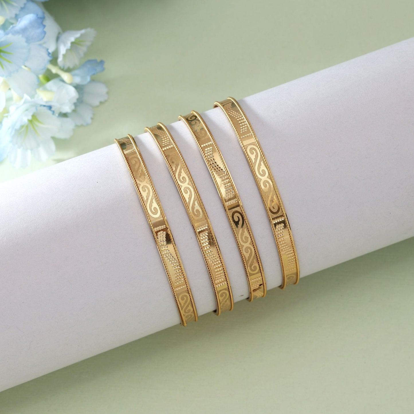 Goldfarbener Mode-Armreif, 1 Set (PLKB121GLD)