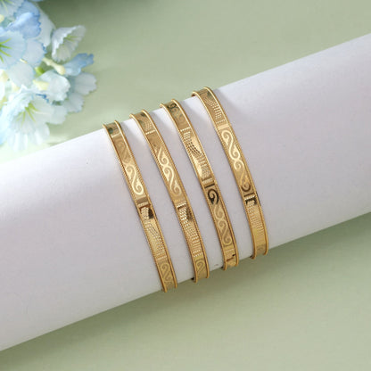Goldfarbener Mode-Armreif, 1 Set (PLKB121GLD)