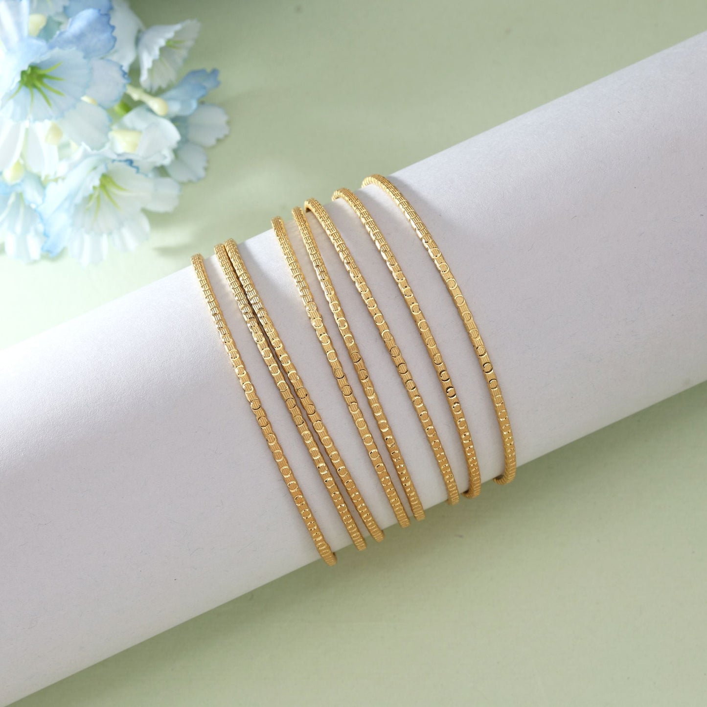 Goldfarbenes 1er-Set Fashion Armreif (PLKB132GLD)