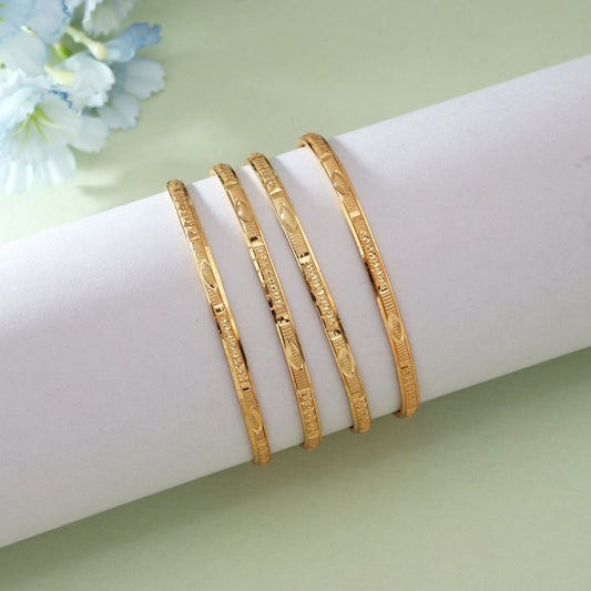 Gold Color 1 Set Of Fashion Bangle (PLKB159GLD)