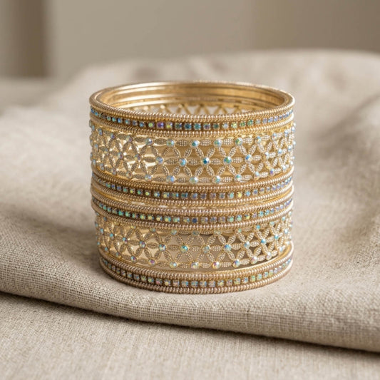 Gold Color 1 Set Of Fashion Bangle Size: 2.6