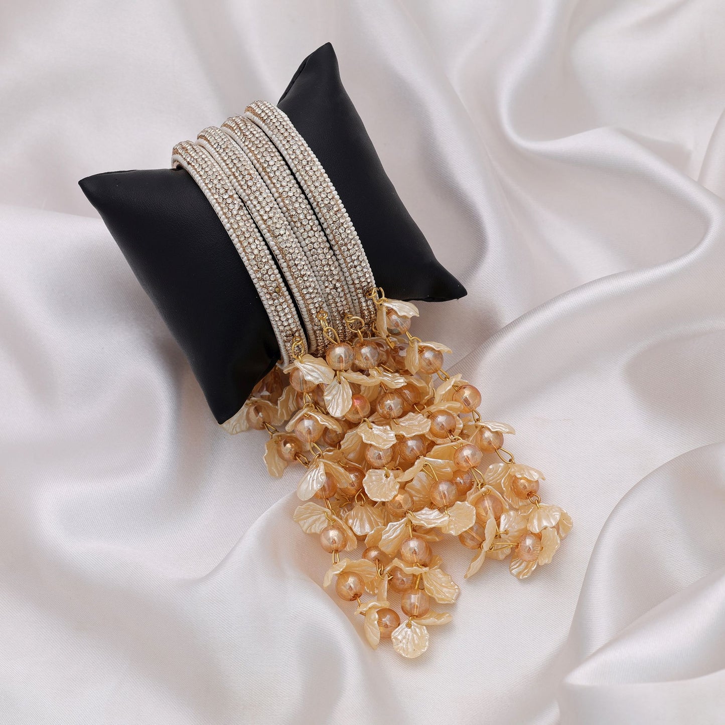Gold Color 1 Set Of Fashion Bangle Size: 2.4 (PLKB172GLD-2.4)
