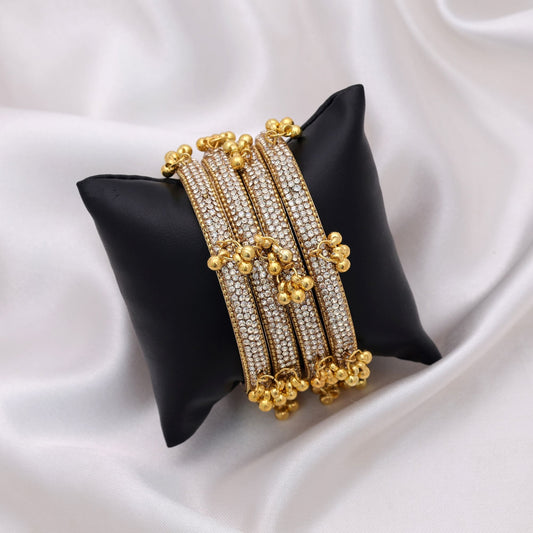 Goldfarbenes Mode-Armreif-Set Größe: 2.4 (PLKB173GLD-2.4)