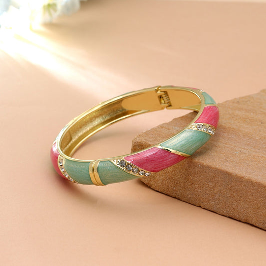 Rani & Pista Green Color Fashion Bangle Featuring Stylish Ethnic Appeal
