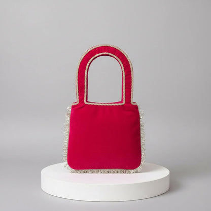 Rani Color Hand Bag Design Velvet Potli Bag (PTB101RNI)