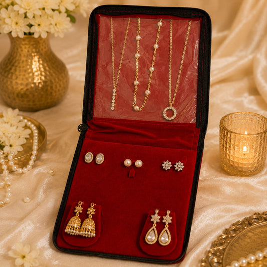 Maroon Color Jewelry Organiser