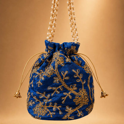 Blue Color 1 Pieces Of Handbags Potli