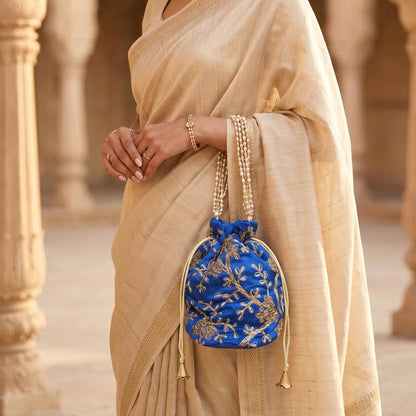 Blue Color 1 Pieces Of Handbags Potli