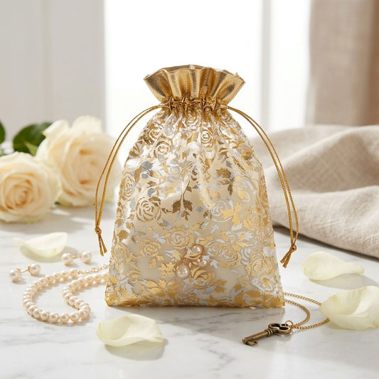 Gold Color 19 Pieces Potli Bags Combo