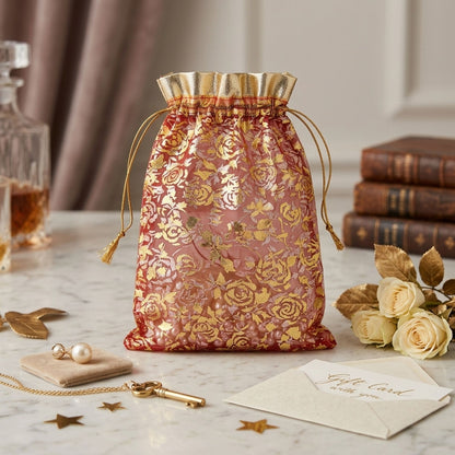 Red & Gold Color 20 Pieces Potli Bags Combo