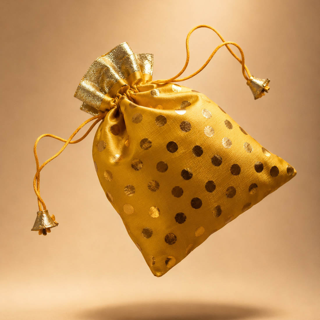 Yellow Color 10 Pieces Potli Bags Combo