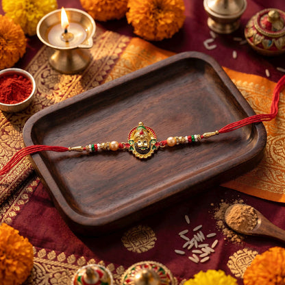 Multi Color Set of 3 Thread Rakhis Designed with Trendy Traditional Style for Special Occasions