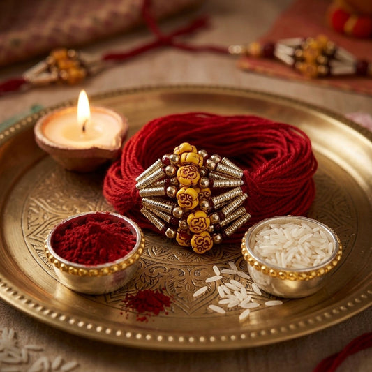 12 Pieces Combo Multi Color Om Design Religious Thread Rakhis with Sacred Spiritual Festival Appeal