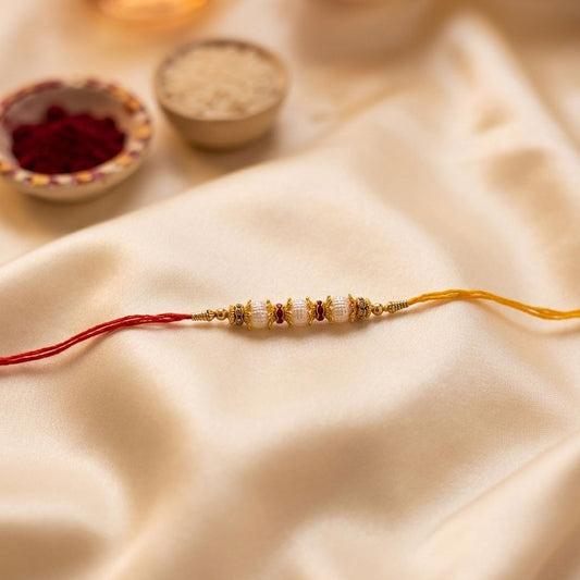 12 Pieces Combo Multi Color Designer Thread Rakhis with Attractive Festive Handmade Decorative Thread Pattern