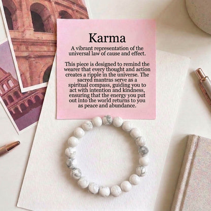 White Color Howlite Stone Bracelet