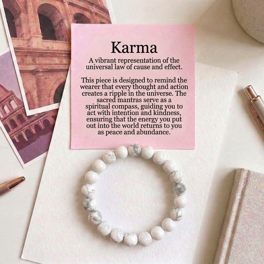 White Color Howlite Stone Bracelet