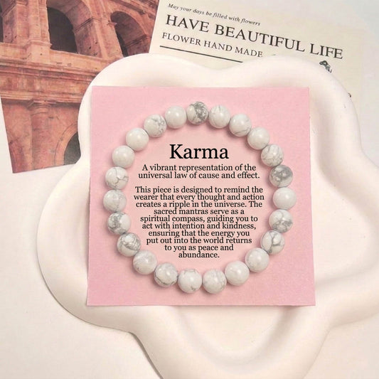 White Color Howlite Stone Bracelet