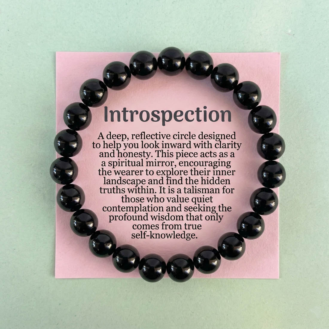 Schwarzes Obsidian-Natursteinarmband