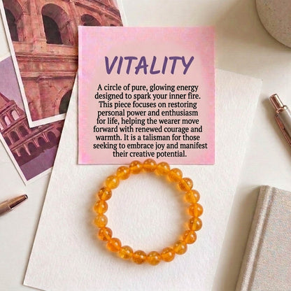 Senfgelber Citrin-Naturstein-Armband