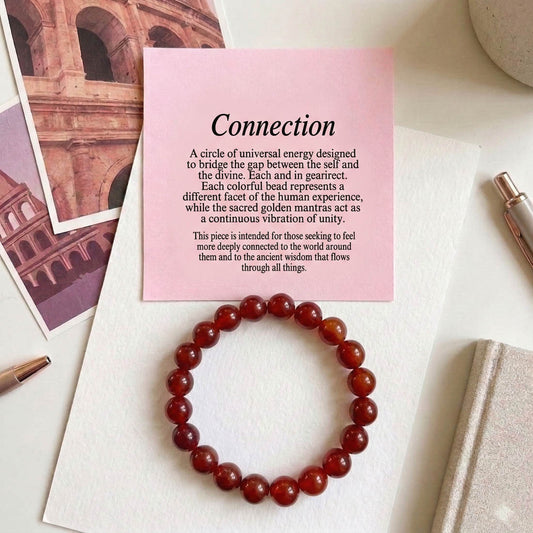 Red Color Onyx Natural Stone Bracelet