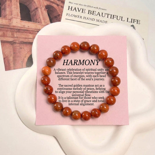 Red Color Jasper Natural Stone Bracelet