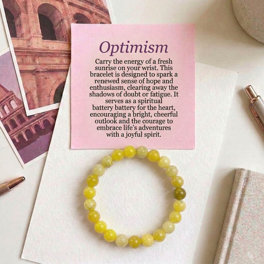 Yellow Color Serpentine Stone Bracelet