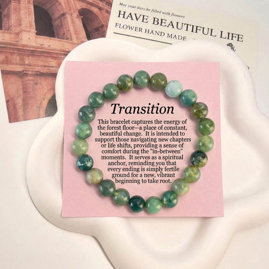 Green Color Moss Agate Stone Bracelet