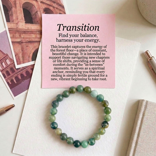 Green Color Moss Agate Stone Bracelet