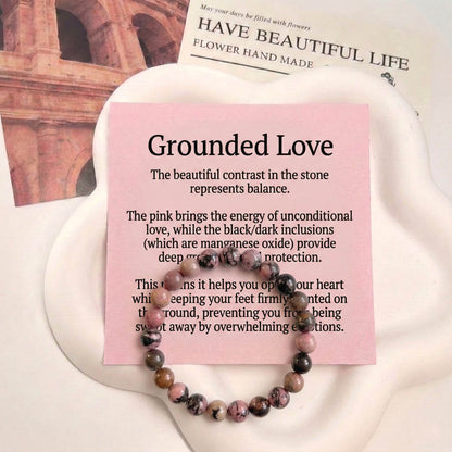 Armband aus braunem Rhodonit