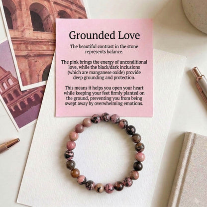 Armband aus braunem Rhodonit