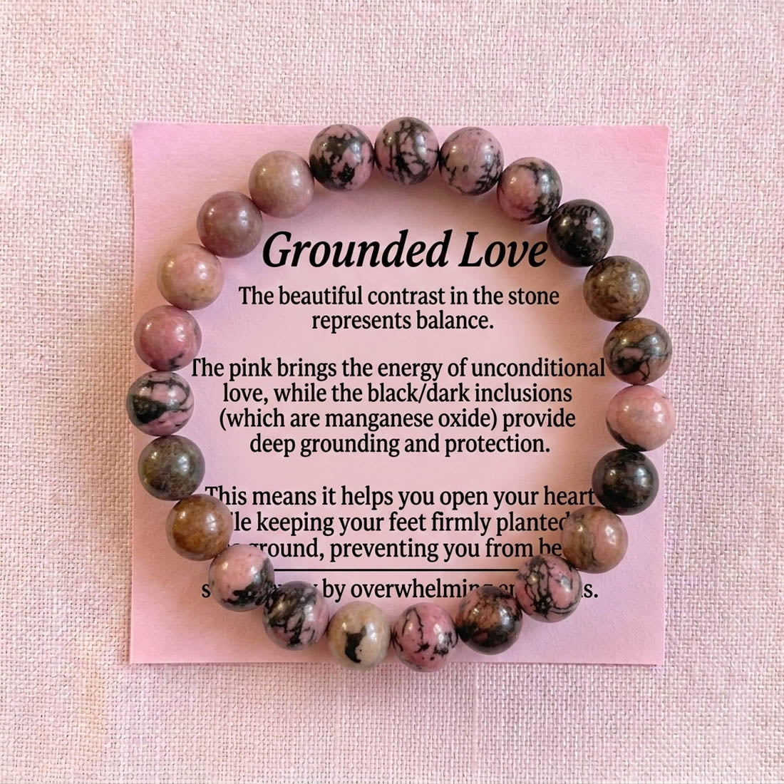 Armband aus braunem Rhodonit