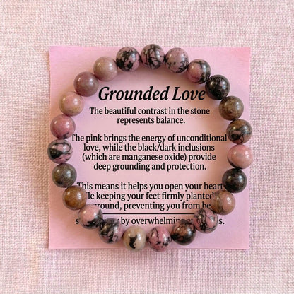 Armband aus braunem Rhodonit