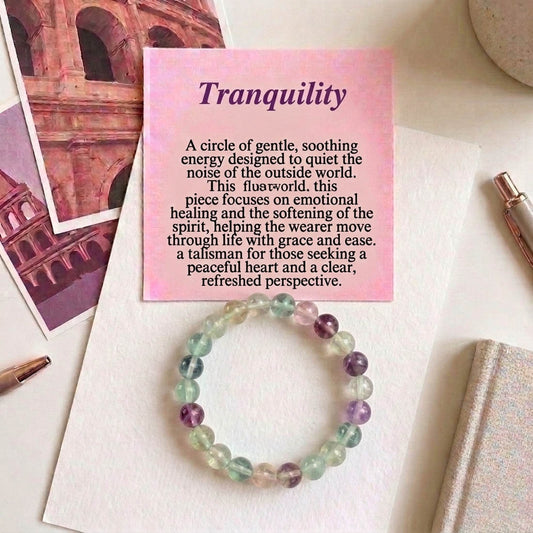 Multi Color Fluorite Stone Bracelet