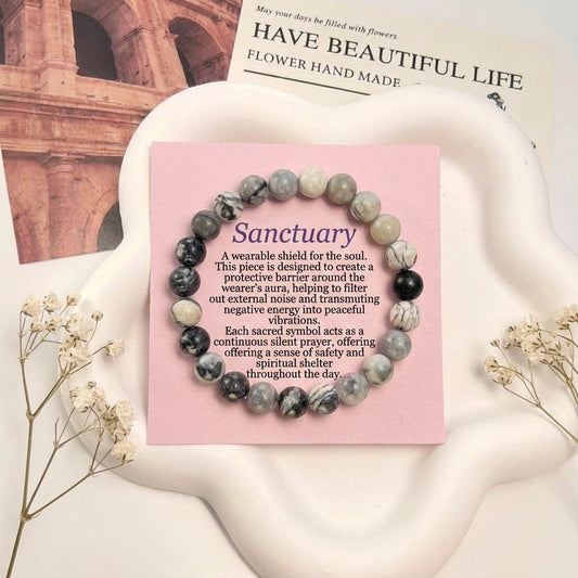 Graues Jasper-Steinarmband