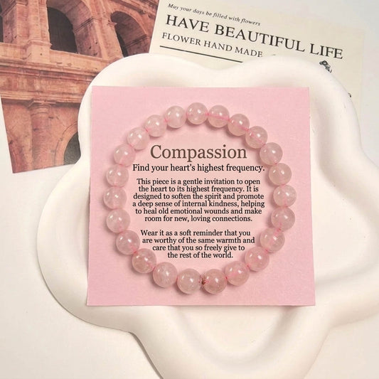 Pink Color Rose Quartz Stone Bracelet